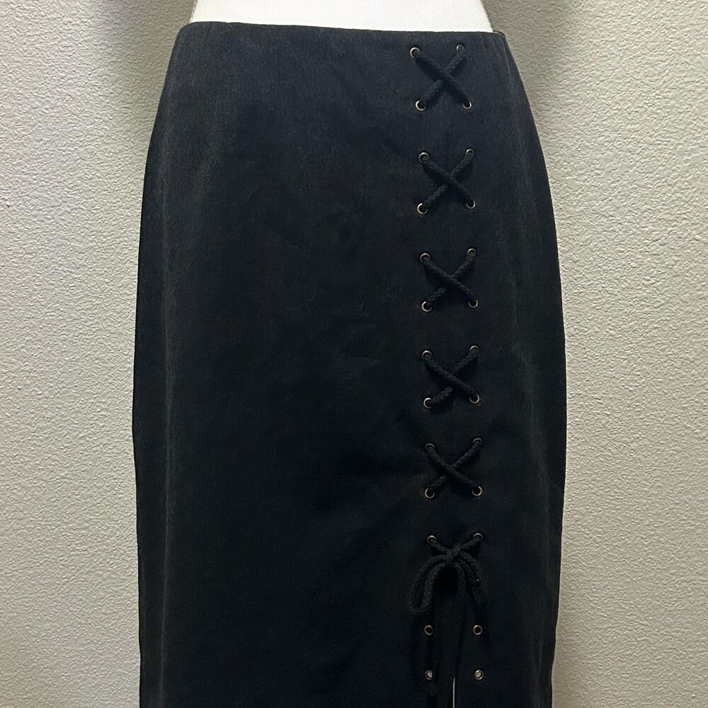 ETCETERA A-line skirt, size 6, with adjustable front slit length
